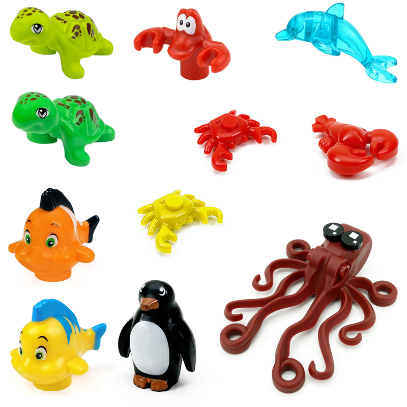 Marine Aquarium Hermit Crab - الحياة البحرية الحيوان MOC اللبنات مدينة