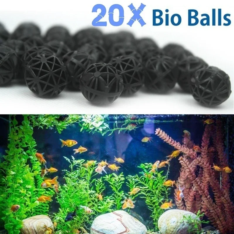 Marine Aquarium Filter Media - 20 قطعة من كرات الترشيح الحيوية