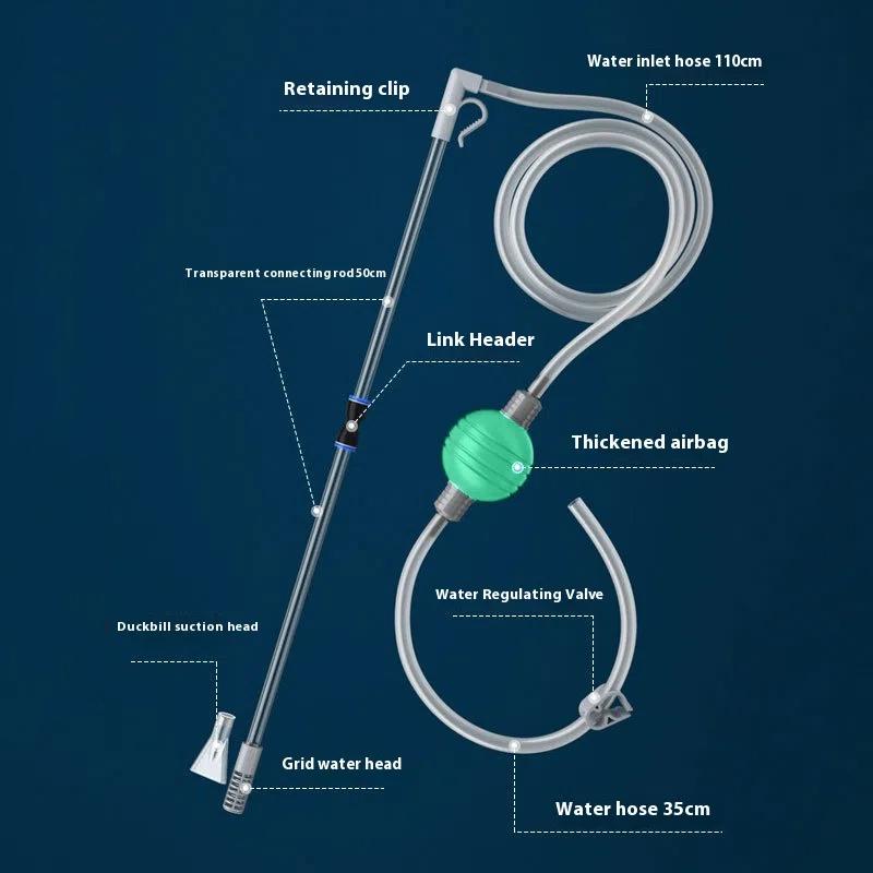 حوض السمك الحصى الأنظف سيفون ف - مراجعة Marine Aquarium Vacuum وسعره