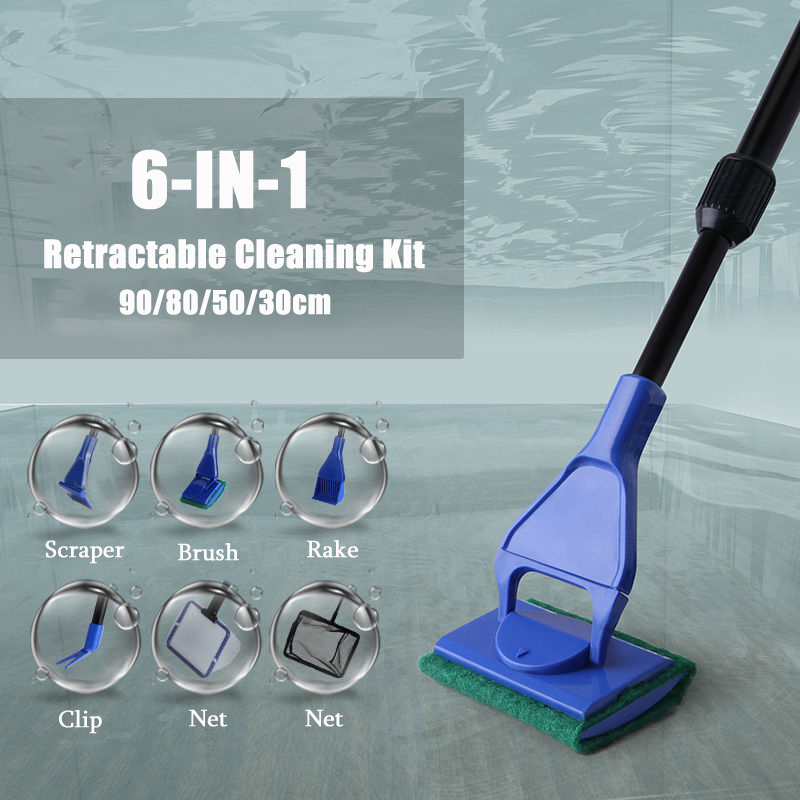 6-IN-1 حوض السمك أدوات تنظيف أ - مراجعة Marine Aquarium Glass Scraper وسعره