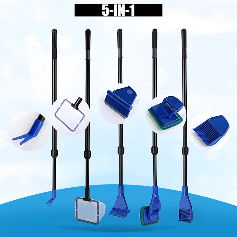 6-IN-1 حوض السمك أدوات تنظيف أ - مراجعة Marine Aquarium Glass Scraper وسعره