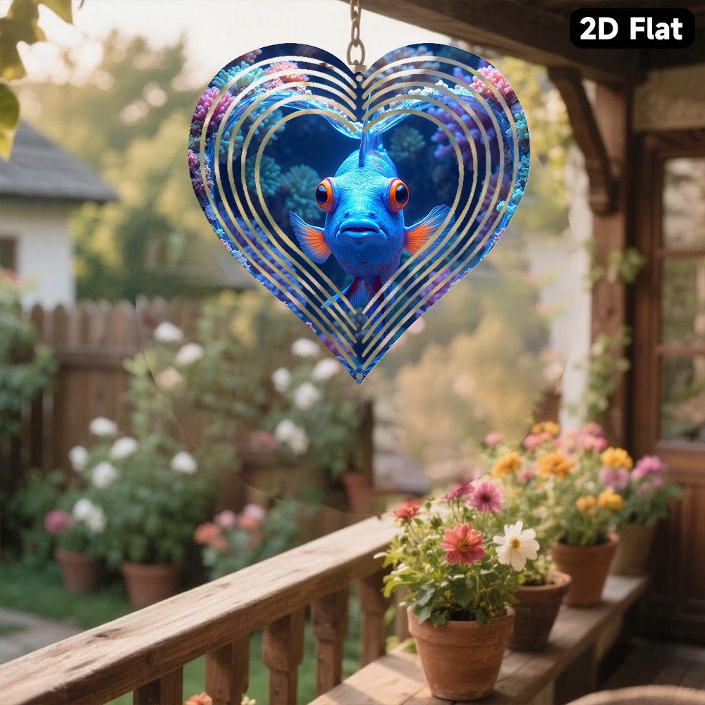 جرس رياح معدني مسطح ثنائي الأب - مراجعة Aquarium Blue Marine وسعره