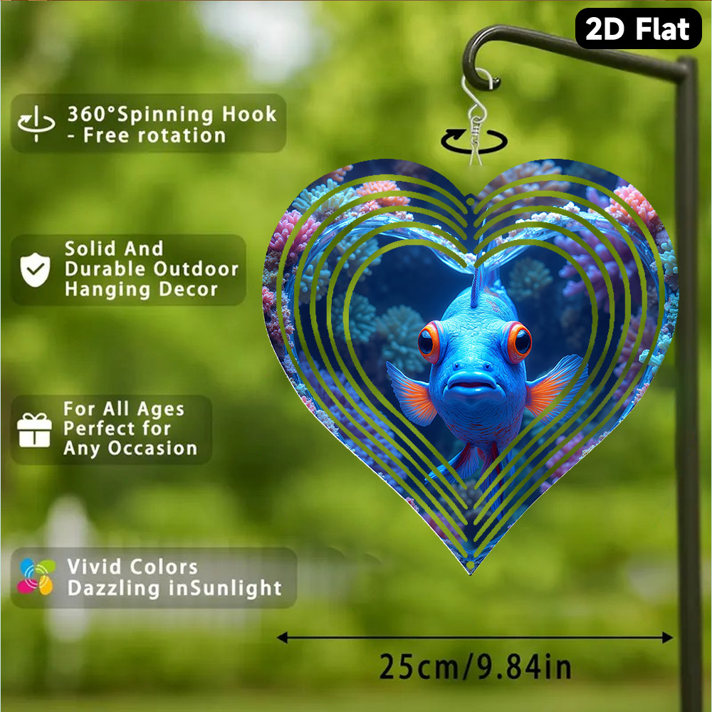 جرس رياح معدني مسطح ثنائي الأب - مراجعة Aquarium Blue Marine وسعره