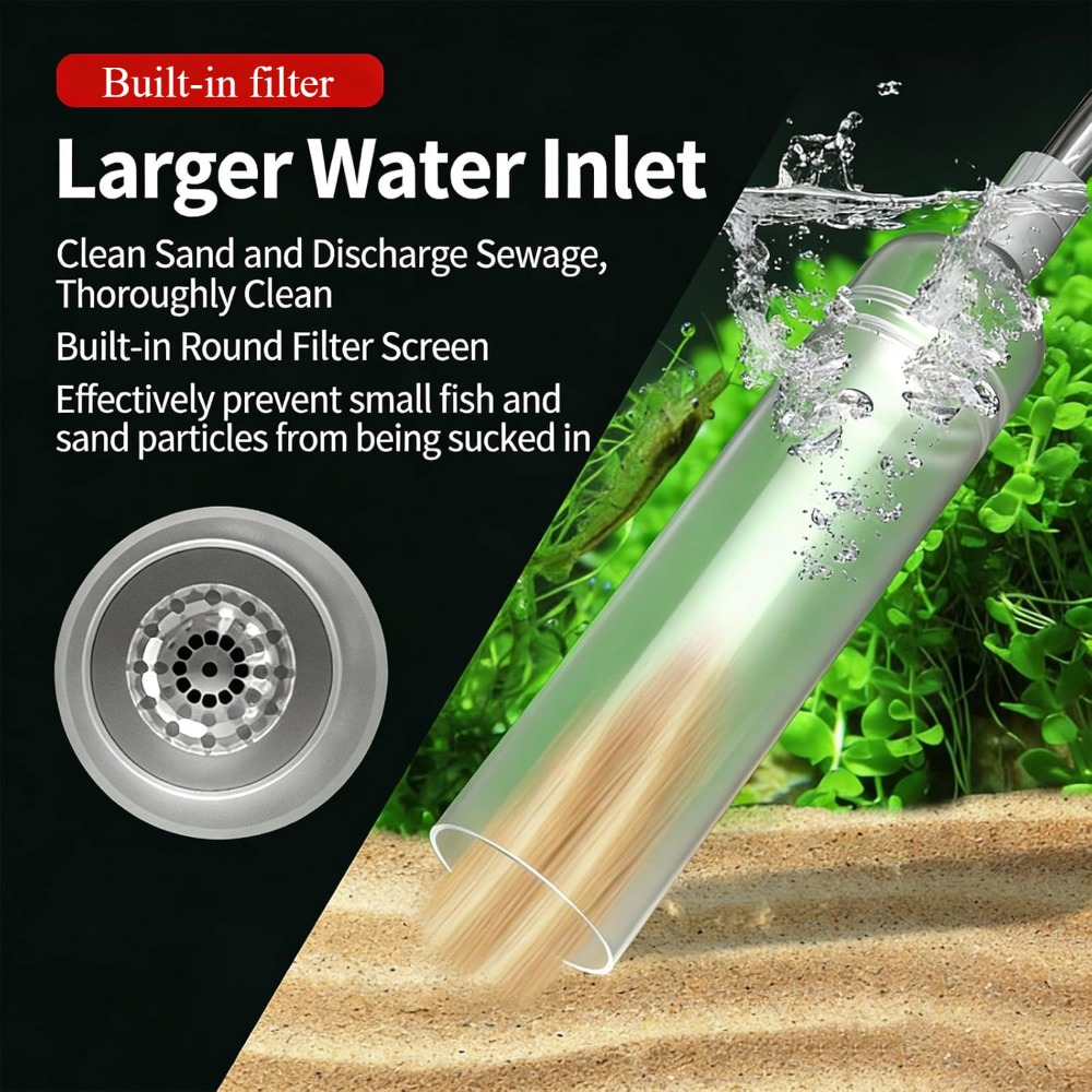 منظف حوض السمك بطول 1.7 متر، م - مراجعة Marine Aquarium Vacuum وسعره